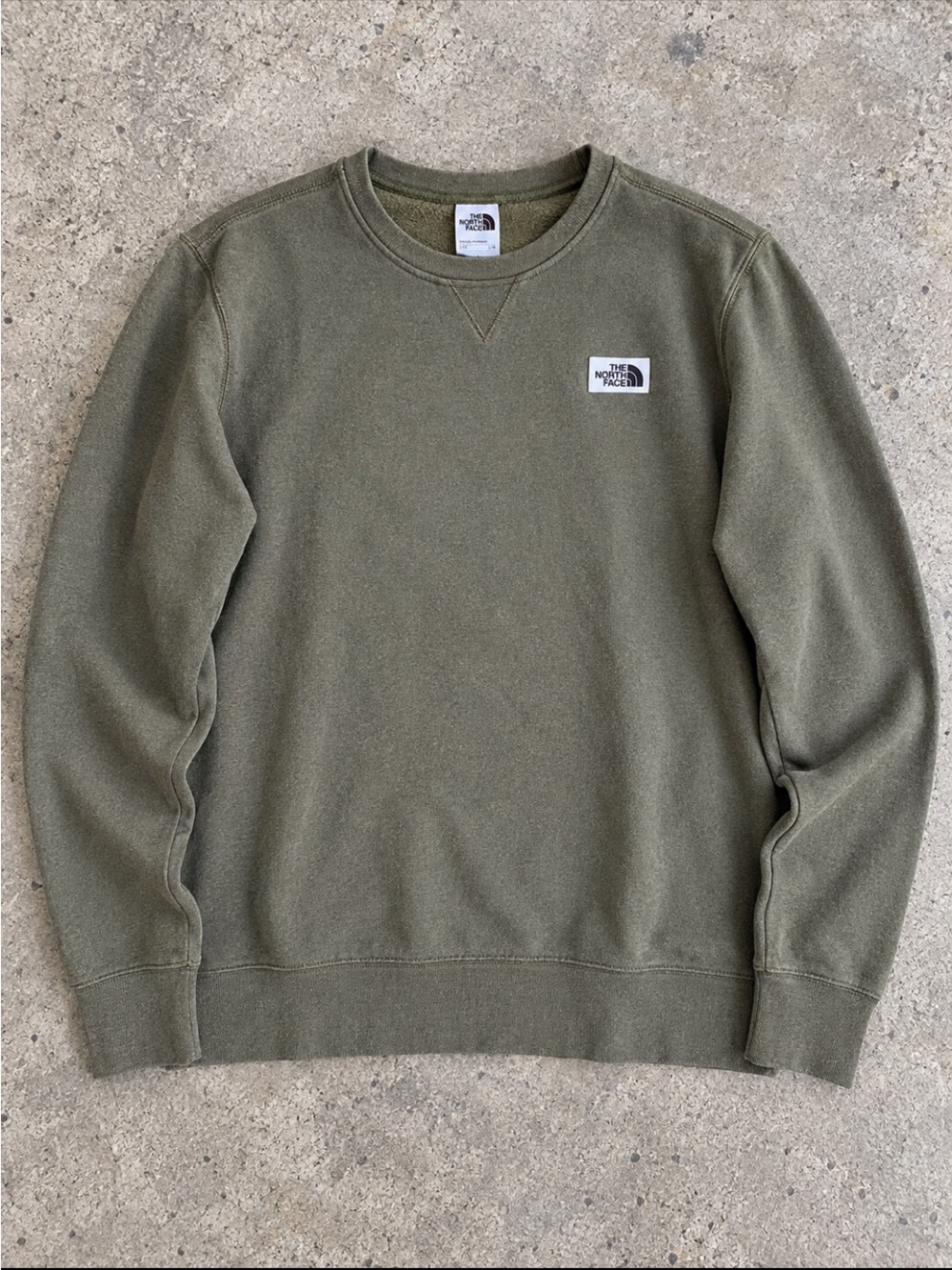 The North Face Heritage Patch Crewneck Sweatshirt Men Large Olive Green Gorpcore